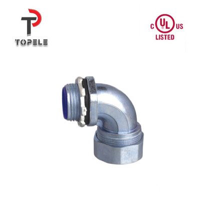 Fittings saluran cair ketat fleksibel Zinc konektor sudut 90 derajat DWJ