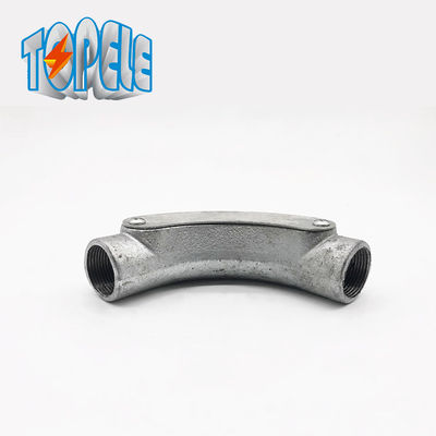 Inspeksi Besi Malleable 20mm 90 Degree Bend Saluran