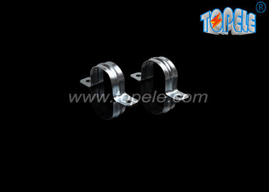 Galvanized Steel EMT Conduit Strap/Plain Saddle Strap Two Holes/Zinc Plated EMT Conduit Fittings