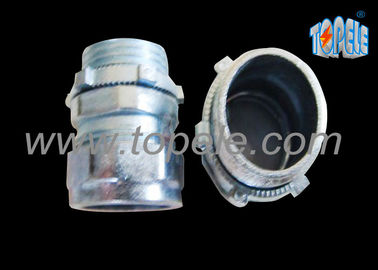 3/4  Zinc / Steel EMT Pipe Fittings Kompresi EMT Konektor ISO Standar