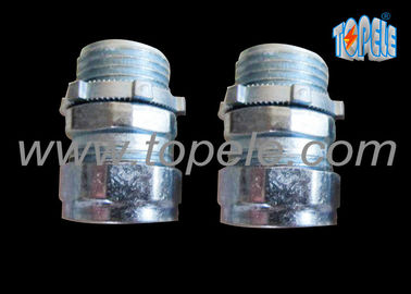 3/4  Zinc / Steel EMT Pipe Fittings Kompresi EMT Konektor ISO Standar