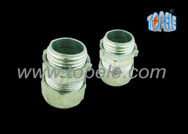 3/4  Zinc / Steel EMT Pipe Fittings Kompresi EMT Konektor ISO Standar