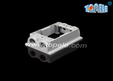 2 inci kedalaman Weatherproof Kotak Listrik Satu-gang Flanged Ekstensi Cincin / empat lubang, Aluminium