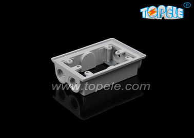 2 inci kedalaman Weatherproof Kotak Listrik Satu-gang Flanged Ekstensi Cincin / empat lubang, Aluminium
