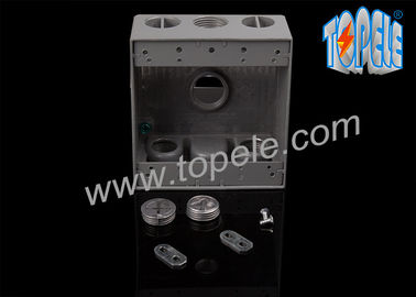 Kotak Listrik Untuk Circuit Cabling Aluminium Die Cast Kotak tahan cuaca / Kotak Outlet Listrik Dua Gang