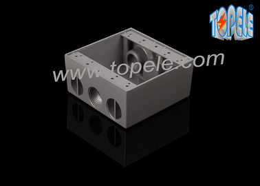 Kotak Listrik Untuk Circuit Cabling Aluminium Die Cast Kotak tahan cuaca / Kotak Outlet Listrik Dua Gang