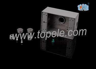Kotak Listrik Untuk Circuit Cabling Aluminium Die Cast Kotak tahan cuaca / Kotak Outlet Listrik Dua Gang