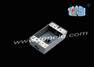 Kotak tahan cuaca aluminium die-cast 3 lubang / 5 lubang kotak outlet gang tunggal die cast metal
