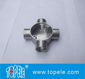 TOPELE BS4568 / BS31 4 Way Terminal Electrical Aluminium Junction Box, Channel Inspection Tee Box