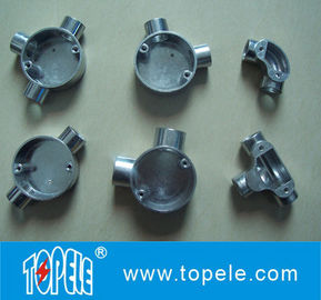 TOPELE 20mm / 25mm BS4568 / BS31 Listrik Dua Cara Lingkar Lingkaran Aluminium Junction Box, Fittings Saluran Listrik