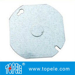 4 &quot;Listrik Metal Cover 54C6 datar Octagonal Cover Baja 1/2&quot; Knockout