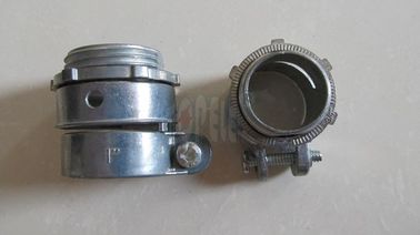 Zinc Die-casting Fleksibel Saluran Dan Fittings Fleksibel Logam lurus Squeeze Konektor