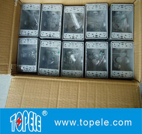 Kotak listrik tahan cuaca 3 lubang / 5 lubang Kotak stopkontak gang tunggal Die Cast Metal