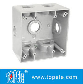 Powder Coated 3 Lubang Dua Gang Weatherproof Kotak Listrik