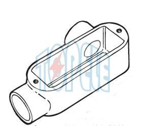 1 Inch Aluminium LR Tipe IP65 Threaded EMT / Rigid Conduit Body With Cover