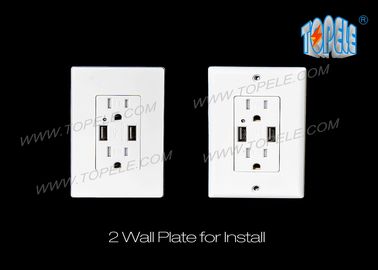 Smart High Speed USB Charger 15A Tamper - Resistant Outlet Hanya digunakan di dalam ruangan