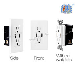 Smart High Speed USB Charger 15A Tamper - Resistant Outlet Hanya digunakan di dalam ruangan