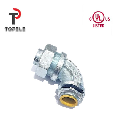Fittings saluran cair ketat fleksibel Zinc konektor sudut 90 derajat DWJ