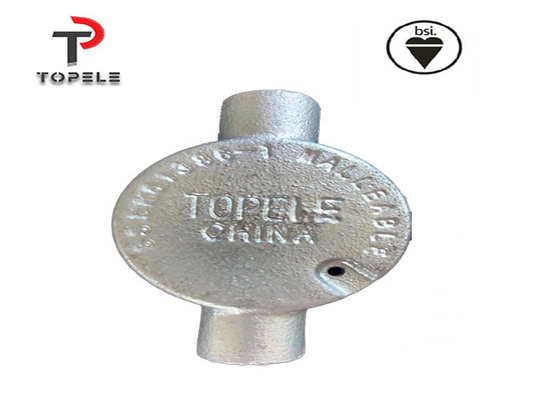 Kotak Jalur Penghubung Listrik Galvanis 20mm 25mm Besi Malleable 3 Way Hot Dip