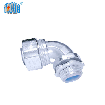 Liquid Tight Quincunx Head Zinc Konektor Sudut 90 Derajat Standar IEC
