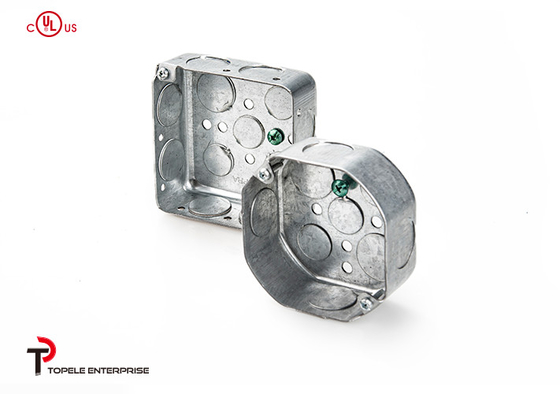 TOPELE 54171, 4 ̊ Baja Oktagon Kotak Saluran Listrik Galvanis, 2-1/8 &quot;Luar, 1/2 inci Knockou