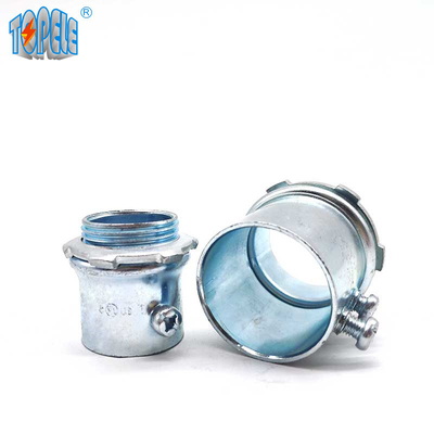 Kompresi Konektor Sekrup Set Baja EMT Galvanis / Jenis Sekrup Set
