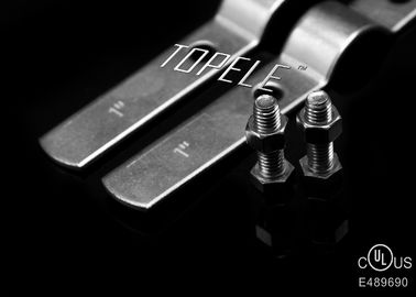 Clamps pipa logam Riser dilapisi seng disesuaikan dengan baut, UL disetujui