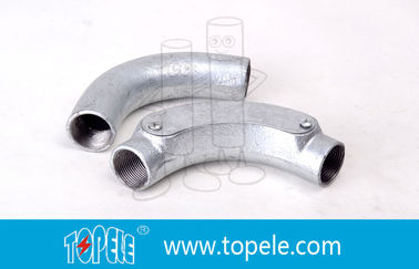 20MM 3 / 4 ′′, 1 ′′ BS4568 GI Iron Elbow Malleable Iron Circular Junction Box dengan Lubang Tapped