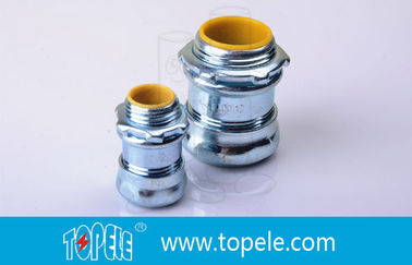 Konektor Kompresi Baja EMT Berkualitas Tinggi / 1/2 "ke 4" Fittings Saluran EMT Listrik