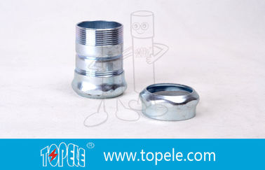 Zinc Plated Steel, konektor listrik pipa Fittings EMT Coupling 1/2 Inch Untuk 4 Inch