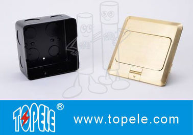 OEM Square Panel Tembaga / GFCI Reservoirs Bulat Aluminium Aloy POP-up Tipe Socket lantai