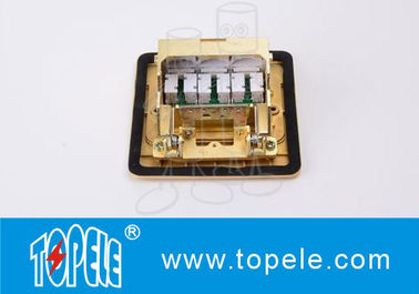 OEM Square Panel Tembaga / GFCI Reservoirs Bulat Aluminium Aloy POP-up Tipe Socket lantai