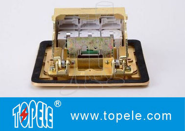 OEM Square Panel Tembaga / GFCI Reservoirs Bulat Aluminium Aloy POP-up Tipe Socket lantai