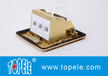 OEM Square Panel Tembaga / GFCI Reservoirs Bulat Aluminium Aloy POP-up Tipe Socket lantai