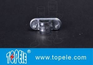 Galvanized Steel Spacer Bar Saddle Dengan Base / 20mm Diameter Conduit Clamp