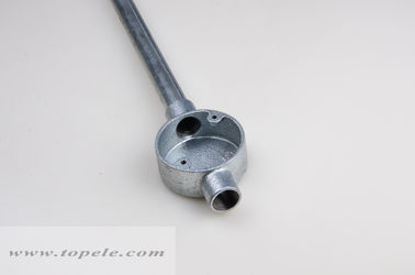 Kotak simpang bulat besi malleable GI Fittings pipa dua arah melalui kotak