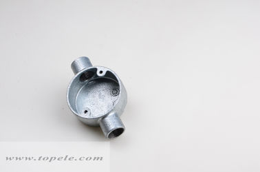 Kotak simpang bulat besi malleable GI Fittings pipa dua arah melalui kotak