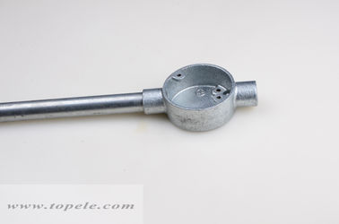 Kotak simpang bulat besi malleable GI Fittings pipa dua arah melalui kotak