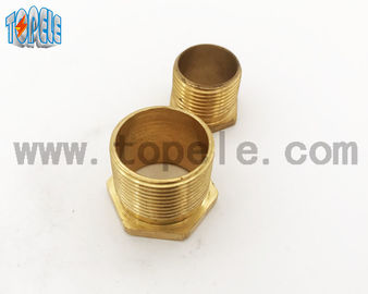 Perlengkapan pipa logam Flex Kuningan Panjang / Pendek Pria Threaded Hexagon Bush