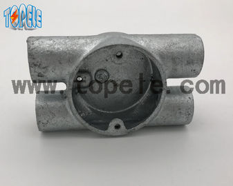 BS4568 Fittings saluran listrik Twin Through Way H Kotak besi lemes 20mm -32mm