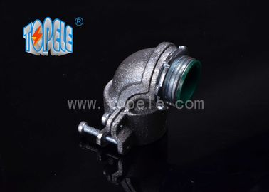 Fleksibel Saluran dan Fittings Logam Seng Squeeze Angle Konektor / 90 derajat Steel Squeeze Konektor