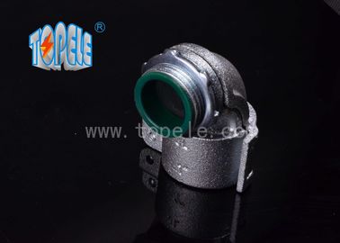Fleksibel Saluran dan Fittings Logam Seng Squeeze Angle Konektor / 90 derajat Steel Squeeze Konektor