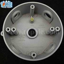 4" Die Cast Aluminium Bulat Kotak Outlet Listrik Tahan Cuaca / Cincin Ekstensi
