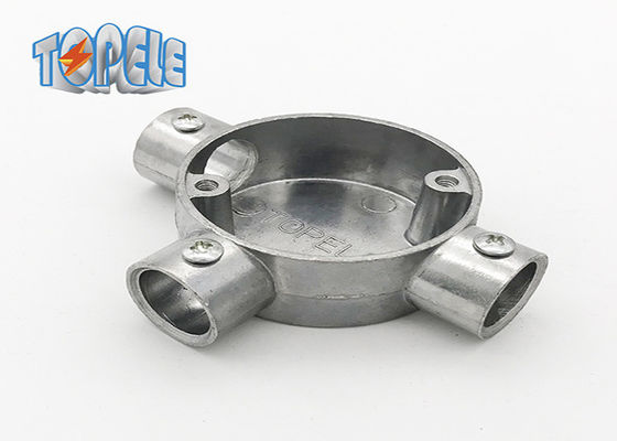 3/4" 1" BS31 Saluran Aluminium Fitting Kotak Bulat 3 Way / Tee Box Iso