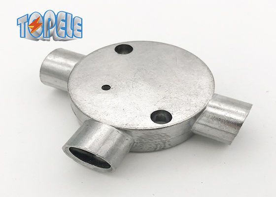 3/4" 1" BS31 Saluran Aluminium Fitting Kotak Bulat 3 Way / Tee Box Iso