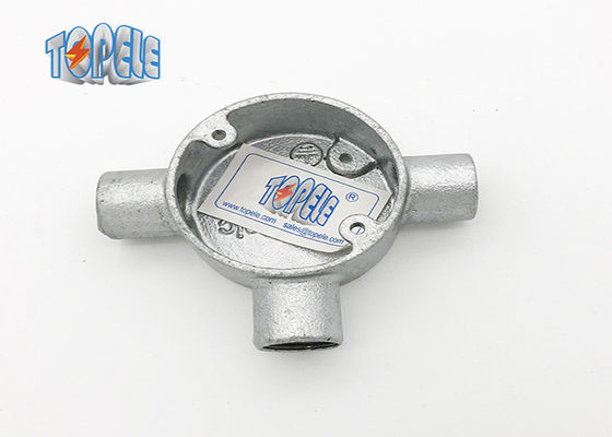 20mm 25mm 32mm BS4568 Conduit Circular Box Tiga Tee Way Kotak Besi Lembut
