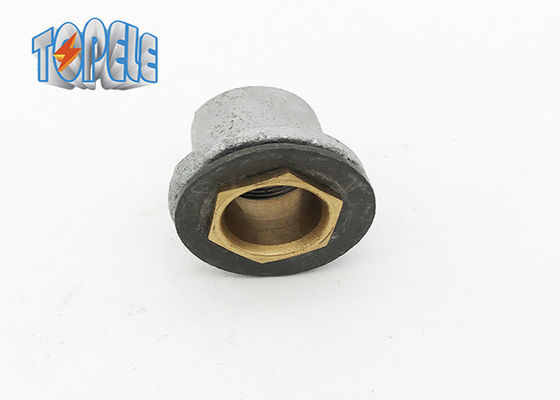 BS Saluran Listrik Flanged Kopling Besi Malleable Dengan Washer Dan Brass Bush