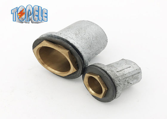 BS Saluran Listrik Flanged Kopling Besi Malleable Dengan Washer Dan Brass Bush