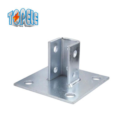 4 lubang saluran tunggal Post Base 13/32" Unistrut Plate