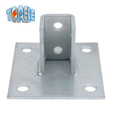 4 lubang saluran tunggal Post Base 13/32" Unistrut Plate